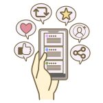 SNSを始めたことを表現する画像です。