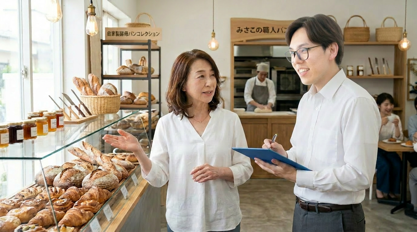 訪問している様子を表現する画像です。
